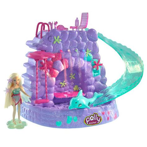 Polly Pocket Water Park, Early 2000s Polly Pocket, Polly Pocket World, 2000s Memories, Childhood Memories 2000, 2000s Nostalgia, Indoor Fountain, Nostalgic Toys, 90s Childhood