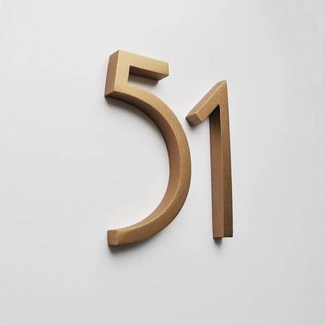 Metal Numbers, Wayfinding Signage Design, Modern House Numbers, Metal House Numbers, Modern House Number, Metal House, House Number Plaque, Ceramic Mosaic Tile, Environmental Graphic Design