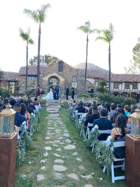 Awesome backdrop of Mt Woodson Castle for Arbj and Denise’s ceremony! #mtwoodsoncastlewedding #mtwoodsoncastledj #ramonawedding #ramonadj #dancingdjproductions Castle Wedding, Wedding Pics, Dj, Dolores Park, Castle, Travel