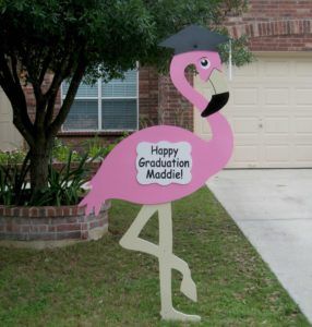 Flamingo Lawn Sign San Antonio, Texas ~ Pink Flamingo ~ Stork Lady Signs ~ Graduation  Pool Party - Birthdays ~ Luaus Graduation Party Inspiration, Pink Flamingo Birthday, Birthday Signs, Graduation Party Themes, Flamingo Birthday, Happy Graduation, Pool Birthday Party, Lawn Sign, Flamingo Party