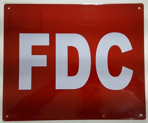 FDC Sign - (Aluminium Reflective, RED 10x12): Amazon.com: Gateway Fire Department, Signs, Red