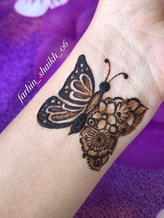 Buterfluffy Mehndi, Butterfly Mehandi Designs, Butterfly Mehendi Designs, Baby Mehndi Design, Short Mehndi Design, Mehndi Designs For Kids, Mehndi Design Pictures, Simple Mehndi Designs Fingers, Full Mehndi Designs