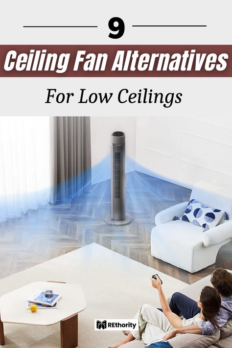 Are you looking for an effective way to keep cool in the summer, but your low ceilings prevent you from using a traditional ceiling fan? Don’t despair – with a little creativity, there are plenty of ceiling fan alternatives out there that can bring you the same refreshing relief from the heat. In this article, we'll explore nine options that are perfect for low ceilings, from oscillating fans to wall-mounted options. Read on to discover the perfect fit for your space! How To Work With Low Ceilings, Low Ceiling Fan Ideas, Ceiling Fan Switch Up Or Down, Simple Low Profile Ceiling Fan, Install Ceiling Fan, Ceiling Fan Alternative, Cieling Fans, Low Ceiling Bedroom, Simple Ceiling Fan