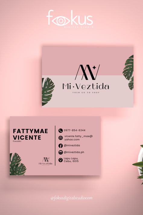 Clothing Business Cards Design, Business Card Design Clothing, Clothing Store Business Cards, Clothing Store Visiting Card, Feminine Business Card Design, Visiting Card For Clothing Brand, Business Card Design For Clothing, Business Card For Fashion Designer, Store Card Design