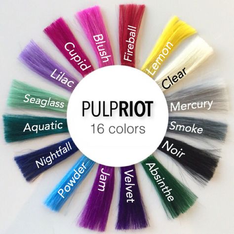 Hair Color Swatches, Pulp Riot Hair Color, Vivid Hair Color, Semi Permanent Hair Dye, Pulp Riot Hair, Hair Color Formulas, Lilac Hair, Pulp Riot, Semi Permanent Hair Color