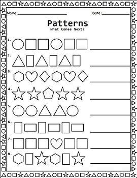 Ab Pattern Worksheet, Number Patterns Worksheets, Patterns Worksheet, Pattern Worksheets For Kindergarten, Worksheets For First Grade, Preschool Patterns, Worksheet For Kindergarten, Shapes Worksheet Kindergarten, Worksheets For Class 1