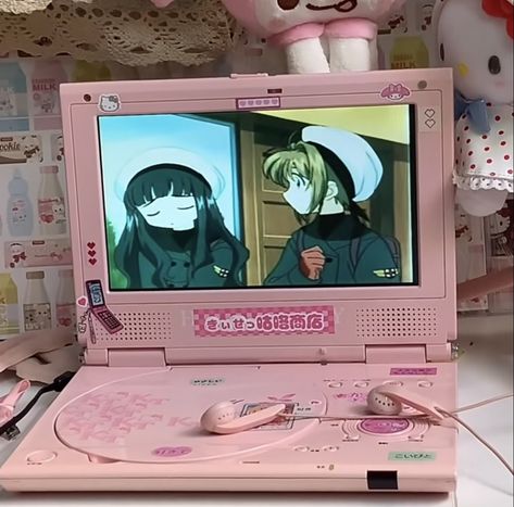 Portable Dvd Player Aesthetic, Pink Nerd Aesthetic, Physical Media Aesthetic, Dvd Player Aesthetic, Pink Tech Aesthetic, Lenovo Laptop Aesthetic, 2000s Computer Aesthetic, Cute Monitor, Excel Aesthetic