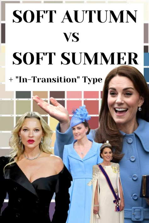 Soft Summer vs Soft Autumn Or Why You Can Pull Off Both Seasonal Palettes Soft Summer Vs Soft Autumn Color Palette, Created Colorful Soft Autumn, Soft Summer Autumn Outfits, True Summer Color Palette, Color Analysis Summer, Soft Autumn Palette, Soft Autumn Color Palette, Soft Summer Palette, Soft Summer Color Palette