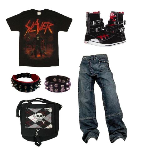 Mall Goth Male Outfits, Metalhead Fashion Outfits, Scene Outfits Male, Metalhead Clothes, Emo Fashion Boys, Metal Head Outfits, Goth Boy Outfits, Metalhead Outfits, Mall Goth 2000s