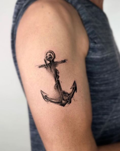 Anchor Tattoos: A Guide To Meanings And Designs Anker Tattoo Design, Anchor Tattoo Meaning, Small Anchor Tattoos, Tatuagem Masculina Pequena, Anchor Tattoo Design, Anker Tattoo, Anchor Tattoos, Nautical Tattoo, Tattoos For Lovers