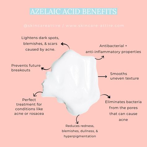 Azelaic Acid Benefits, Cosmetology Tips, Skin Knowledge, Basic Biology, Animal Foods, Acne Products, Popular Skin Care Products, Skincare 101, Skin Advice