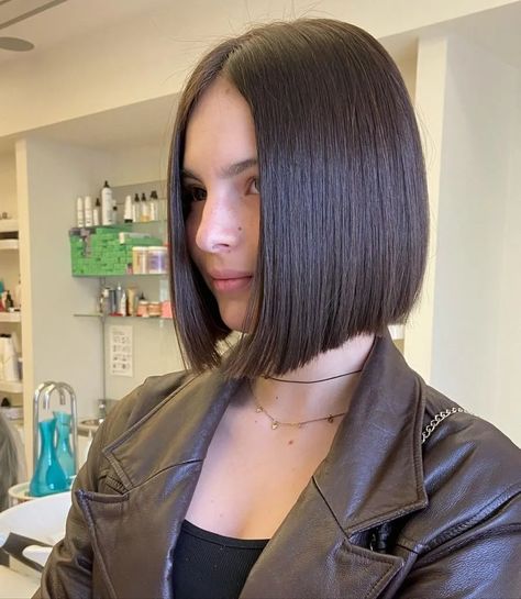 Fresh Haircut, Short Hair Bun, Straight Hair Cuts, Angled Bob, Lob Haircut, Peinados Fáciles Para Cabello Corto, Short Straight Hair, Bob Haircuts For Women, Short Bob Haircuts