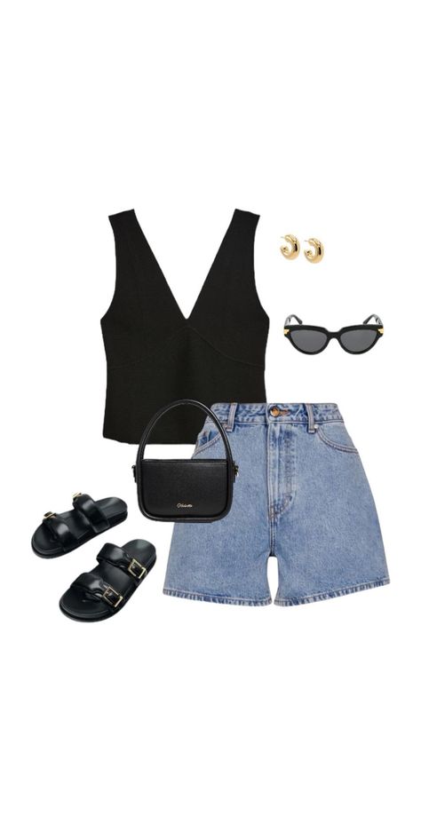 Casual Day Outfits, Shorts Outfit, Looks Street Style, Baggy Pants, Casual Chic Outfit, Simple Trendy Outfits, Looks Chic, Summer Fashion Outfits, Lookbook Outfits