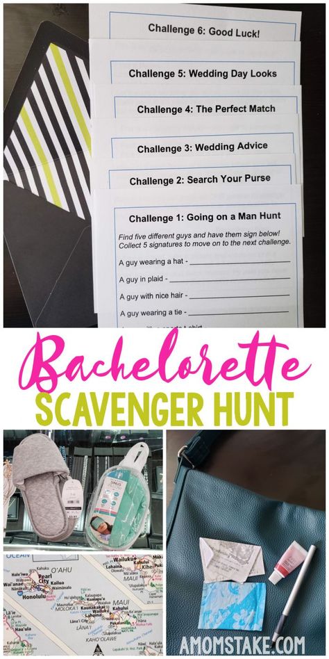 Easy Bachelorette Scavenger Hunt - Free and Clean Fun activity with lots of ideas and a Printable to customize and go for your perfect bachelorette party! Party Bus Games, Bachelorette Party Bus, Clean Bachelorette Party, Bachelorette Party Scavenger Hunt, Scavenger Hunt Party, Camping Scavenger Hunts, Bachelorette Scavenger Hunt, Scavenger Hunt Ideas, Awesome Bachelorette Party