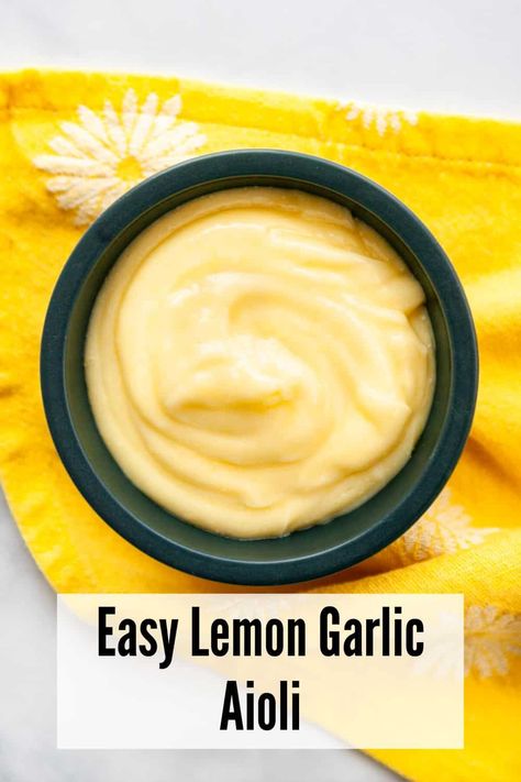 This is an easy, foolproof recipe for creamy, silky aioli flavored with lemon and garlic. Use aioli as a dip for veggies and French fries, or as a spread for your favorite sandwich. Horseradish Aioli Recipe, Horseradish Aioli, Lemon Garlic Aioli, Dip For Veggies, Homemade Aioli, Simple Healthy Meals, Delicious Family Dinners, Garlic Aioli, Creamy Dip