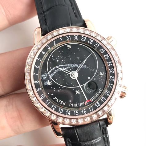 Patek Philippe 5970, Gold Diamond Watches, Moon Watch, Patek Philippe Calatrava, Patek Philippe Watches, Watches Rolex, Sky Moon, Expensive Watches, Patek Philippe Nautilus