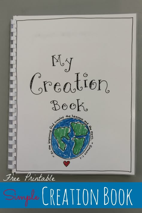 FREE Printable Creation Book Craft at happyhomefairy.com Creation Bible, Happy Home Fairy, Preschool Bible Lessons, Bible Story Crafts, Days Of Creation, Preschool Bible, Christian Crafts, Bible Crafts For Kids, Sunday School Activities