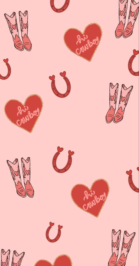 Western Heart Wallpaper, Cow Valentine Wallpaper, Cupids Cowgirl Theme, Western Wallpaper Backgrounds, Cowboy Valentines Wallpaper, Girly Cowboy Aesthetic, Girly Western Wallpaper, Girly Cowgirl Aesthetic, Preppy Western Wallpaper