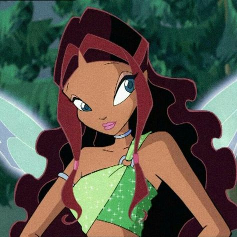 Winx Club Layla Aisha Las Winx, Klub Winx, Disney Iphone, Clubbing Aesthetic, Cartoon Sketches, Good Cartoons, Black Cartoon, Tv Girls, Cartoon Profile Pics