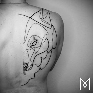 #moganji #singleline Lyrics Photo, Geometric Wolf Tattoo, Mo Ganji, Earth Photo, Ship Photo, Bear Photo, Single Line Tattoo, Tattoo People, Wolf Tattoo Design