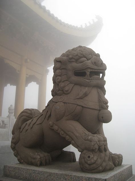 Japanese Creatures, Chinese Lion Statue, Japanese Statue, Phantom Manor, Chinese Dog, Dragon Chino, Guardian Lion, Lion Statue, Stone Lion