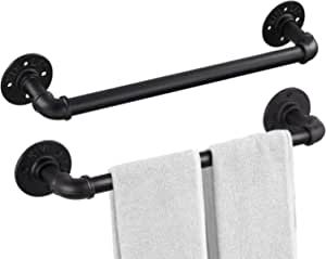 Farmhouse Towel Bars, Industrial Towel Rack, Pipe Towel Rack, Pipe Towel Bar, Pipe Toilet Paper Holder, Black Towel Bar, Bath Towel Holder, Towel Rod, Bath Bathroom