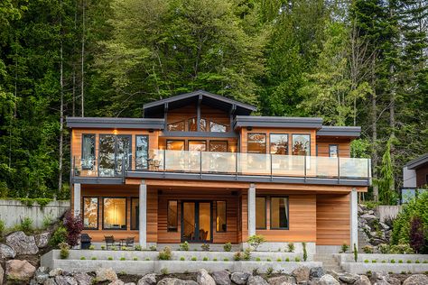 Christopher Developments - Anya Lane II - Design Build West Coast Contemporary Homes, West Coast Contemporary, Interior Design Architecture, Wooden House, Cabin Homes, Contemporary Home, Architecture Interior, House Designs Exterior, Container House