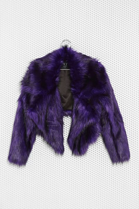 #MACxNastyGal Gunner Faux Fur Jacket Monster High Fashion, Clawdeen Wolf, Catty Noir, High Aesthetic, Purple Reign, Purple Love, Fake Fur, All Things Purple, Fur Coats Women