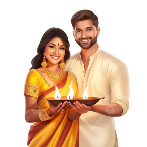 happy diwali indian couple holding oil lamp candle celebration banner diwali lights happy diwali f Diwali Vector, Oil Lamp Candle, Lamp Candle, Diwali Lights, Indian Couple, Diwali Wishes, Diwali Celebration, Diwali Festival, Couples Images