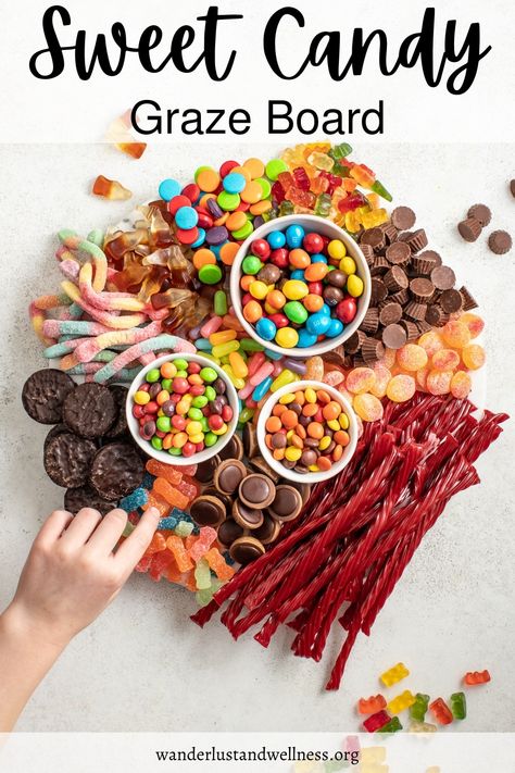 Gamer Charcuterie Board, Candy Chacutery Board Ideas, Candy And Chocolate Charcuterie Board, Candy Carcurie Board, Candy Grazing Board, Fruit And Candy Charcuterie Board, Candy Bar Charcuterie Board, Candy Snack Board, Charcuterie Board Candy Ideas