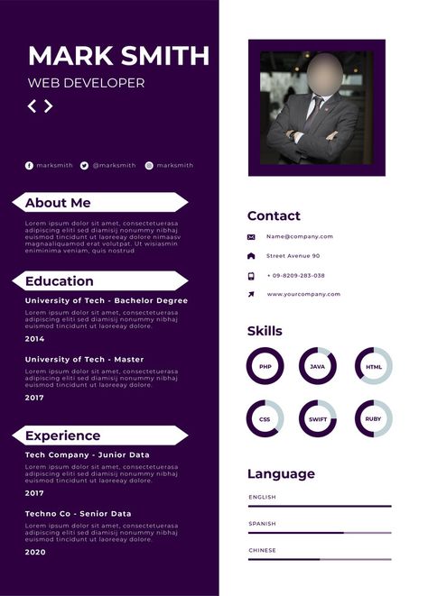 Web Developer Digital Cv Resume Vector Template Ai#pikbest#Templates#Others Web Development Website, Cv Resume Template, Cv Resume, Cv Design, Money Sign, Web Developer, Vector Template, Web Template, Book Authors