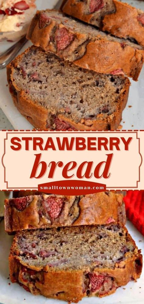 Whipped Strawberry Butter, Strawberry Bread Recipes, Strawberry Butter, Strawberry Bread, School Breakfast, Healthy Strawberry, Breakfast Idea, Bread Recipes Sweet, Quick Bread Recipes