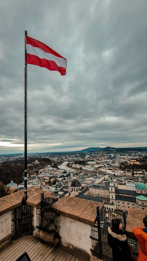 Salzburg, Austria Salzburg Austria Aesthetic, Austria Wallpaper, Countries Aesthetic, Bucket List Countries, Austria Aesthetic, The Recruit, Austria Salzburg, Austria Flag, Grad Trip