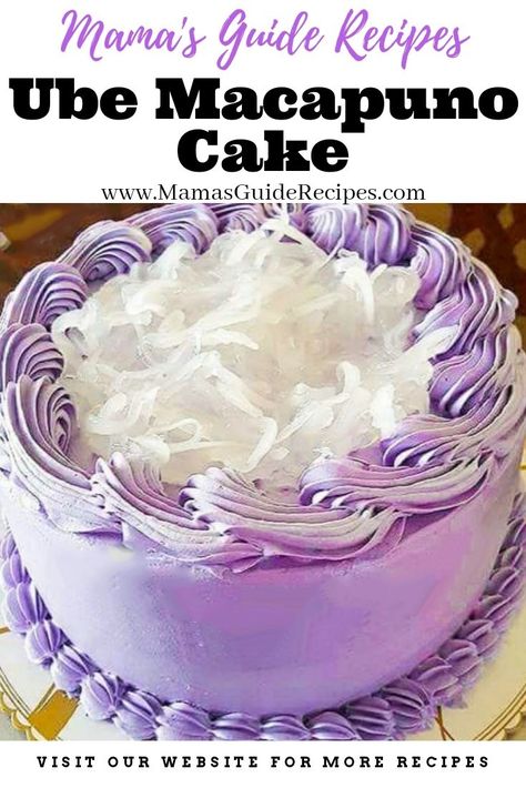 Best Ube Cake Recipe, Macapuno Recipe, Ube Macapuno Cake Recipe, Ube Chiffon Cake Recipe, Ube Macapuno Cake, Ube Cupcake Recipe, Ube Dessert Recipe, Lots Of Tomatoes, Ube Cake