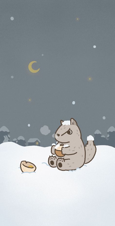 Squirrel Wallpaper, Illustration Procreate, Cute Squirrel, Watch Wallpaper, A Wallpaper, Apple Watch Wallpaper, Winter Wallpaper, I Forgot, The Picture