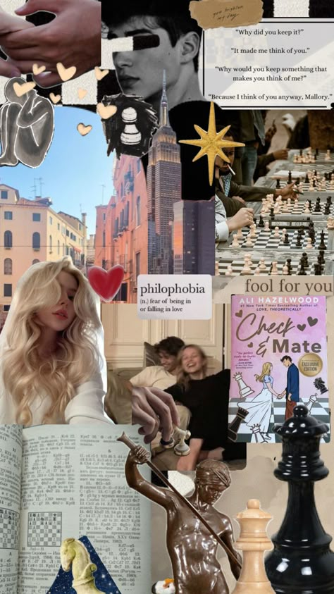 Check & mate #checkandmate #alihazwood #nolansawyer #nolanandmallory #bookshuffles #books #romance Mate Wallpaper, Mate Aesthetic, Check And Mate, Ali Hazelwood Books, Ali Hazelwood, Check Mate, Book Haul, Books Romance, Book World