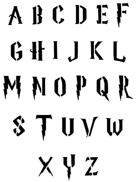 Harry Potter Font Alphabet, Harry Potter Letters, Harry Potter Alphabet, Harry Potter Font, Hogwarts Alumni, Alphabet Stencils, Fonts Alphabet, Hogwarts, Alphabet