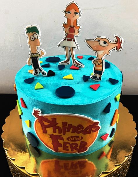 Phineas And Ferb Cake, Phineas And Ferb Birthday, Phineas E Ferb, Phineas Y Ferb, Cake Designs Images, Birthday Cake Ideas, Image Ideas, Phineas And Ferb, Custom Cake