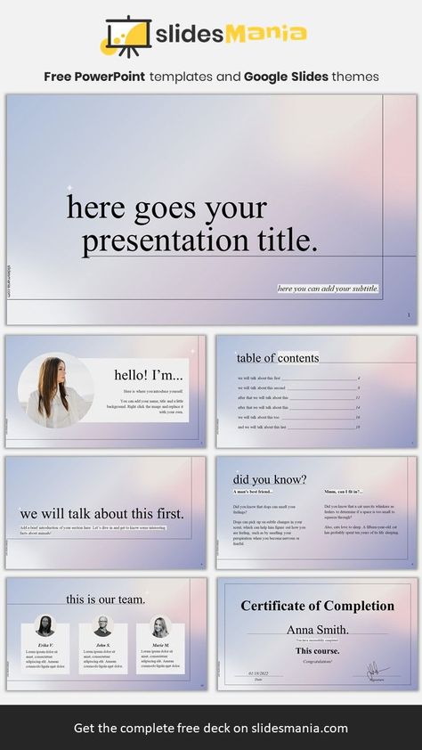 Light Gradient Background, Power Point Design Free, Light Gradient, Elegant Theme, Powerpoint Slide Designs, Presentation Design Layout, Graphic Design Infographic, Slide Background, Minimalist Layout