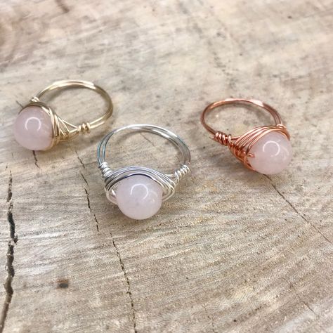 Excited to share this item from my #etsy shop: Rose Quartz Crystal Ring, Wire Wrapped Ring, Hippie Rings, Moonstone Rings, Gemstone Rings, Wire Rings, Boho Rings,l, Gifts For Her Rings Hippie, Wire Wrapped Rose, Wire Jewelry Rings, January Birthstone Rings, Handmade Crystal Jewelry, Ring Wire, Rose Quartz Jewelry, Indie Jewelry, Wire Jewelry Designs