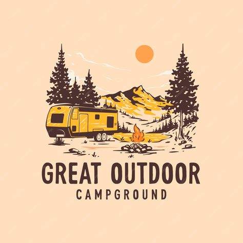 Campervan Illustration, Premium Vector, Graphic Resources, Bass, Tattoo Ideas, Art