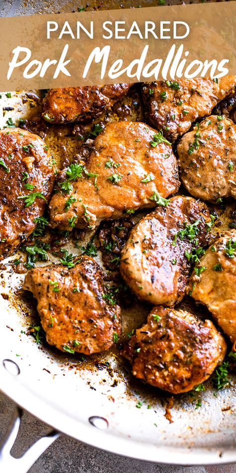 Pork Medallion Recipes, Easy Pork Tenderloin Recipes, Pork Cutlet Recipes, Easy Pork Tenderloin, Pork Loin Roast Recipes, Pork Medallions, Pork Entrees, Pork Chop Recipes Baked, Pork Chop Dinner