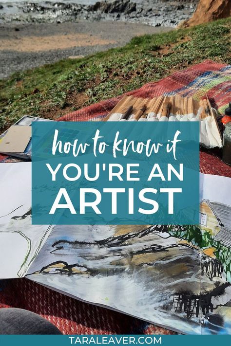 If you feel called to make art, but feel unsure about how to know if you're an artist and can call yourself one, this post is for you! | how to know when you're an artist | what makes an artist | artist tips and tricks | artist thoughts | artist quotes | resources for artists | how to become an artist | becoming an artist | artist journey Send This To An Artist, Artist Thoughts, Art Syllabus, Artists Aesthetic, Become An Artist, Artist Humor, Artist Tips, What Is An Artist, Artist Quotes