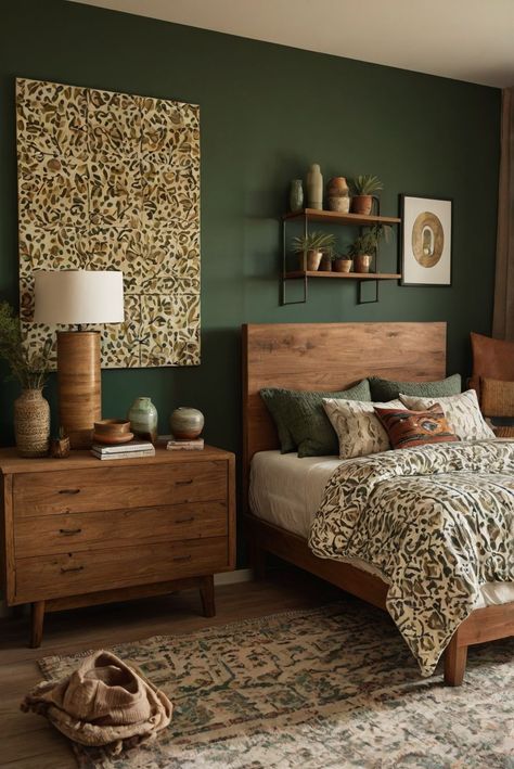 Transform your bedroom with modern design by mastering the art of incorporating patterns into your color scheme. Discover how seamlessly blend textures and hues for a stylish space.
#ad  


#Colortrend
#wallpaint2024
 #color2024
 #DIYpainting
 ##DIYhomedecor
 #Fixhome Modern Desert Bedroom Decor, Sherwin Williams Olive Grove, Modern Desert Bedroom, Dark Green Home, Content Wall, Green Bedroom Paint, Olive Green Bedrooms, Tan Living Room, Modern Bedroom Colors