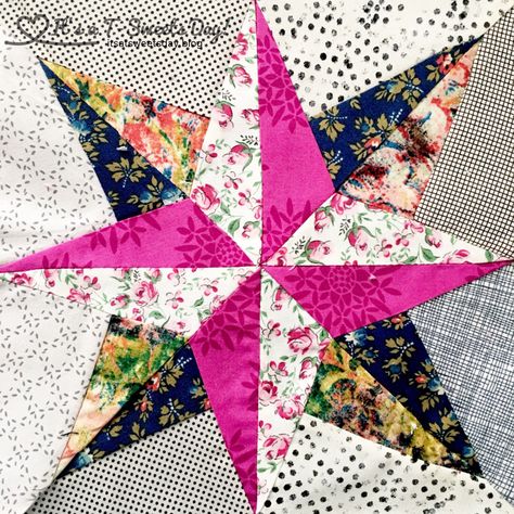 Delilah North Star Quilt Block by Jen Kingwell Snowman Quilt, Foundation Paper Piecing Patterns, Circle Quilts, Quilt Block Patterns Free, Missouri Star Quilt, Mystery Quilt, Star Blocks, Miniature Quilts, Star Quilt Blocks