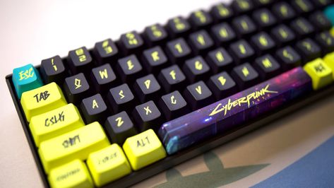 My Cyberpunk 2077 keyboard build Cyberpunk Keyboard, Keyboard Build, Custom Keyboards, Mechanical Keyboards, Cyberpunk 2077, Cyberpunk, Keyboard, Key, On Instagram