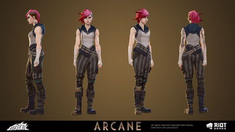 A Closer Look at Texturing in Arcane Vi Arcane Costume, Vi Outfit Arcane, Vi Arcane Reference, Vi Arcane Outfit, Vi Cosplay Arcane, Vi Arcane Cosplay, Arcane Outfits, Arcane Library, Arcane Reference