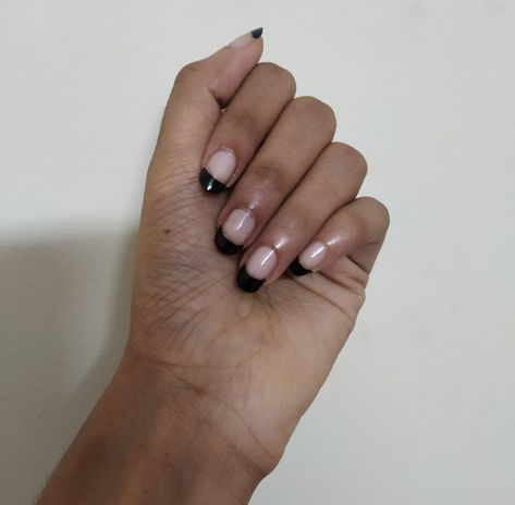 #nailart #frenchtips #frenchmanicure #gothic #blackfrenchtips Black French Tips, French Tips, French Manicure, Nail Art, Nails, Beauty, Nail Arts