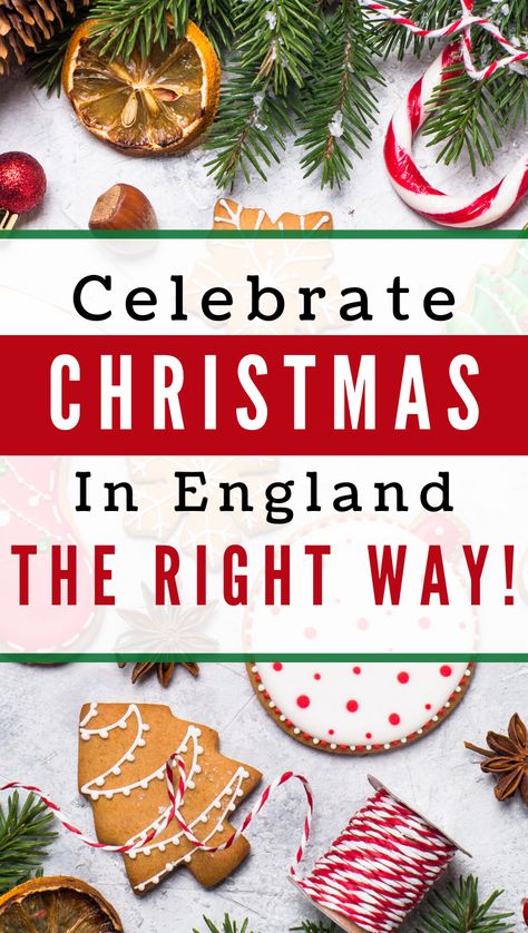 Christmas In England Traditions, Christmas In England For Kids, English Christmas Aesthetic, British Christmas Food, British Christmas Decorations, English Christmas Food, English Christmas Decorations, Old English Christmas, Traditional English Christmas Dinner