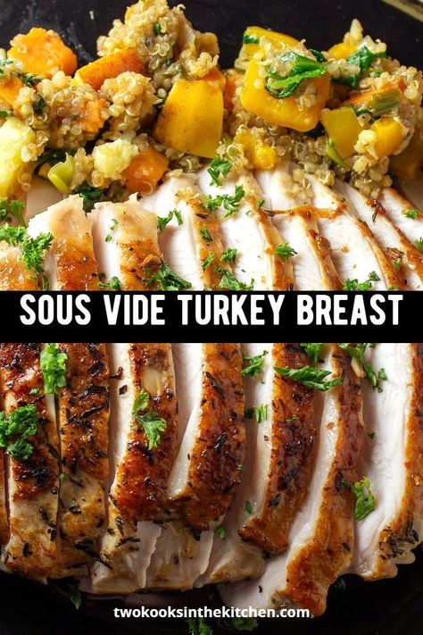 Sous Vide Turkey Breast, Sous Vide Turkey, Sous Vide Machine, Golden Skin, Sous Vide Recipes, Whole Turkey, Best Turkey, Sous Vide Cooking, Turkey Recipe